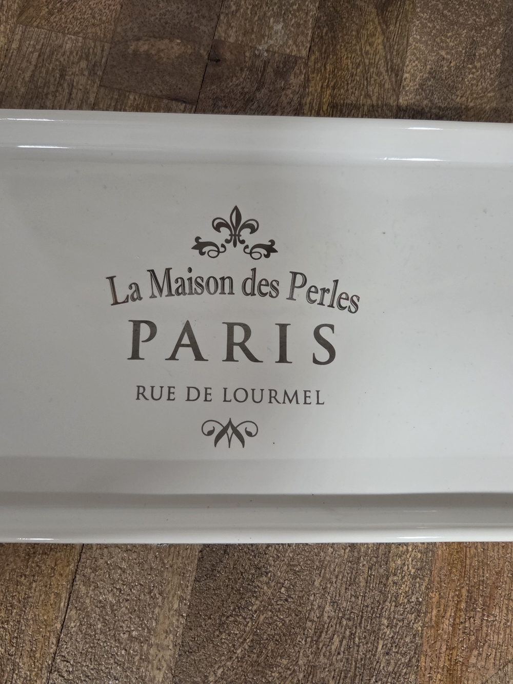 Paris White Decorative Bathroom, Nightstand Or Dresser Tray